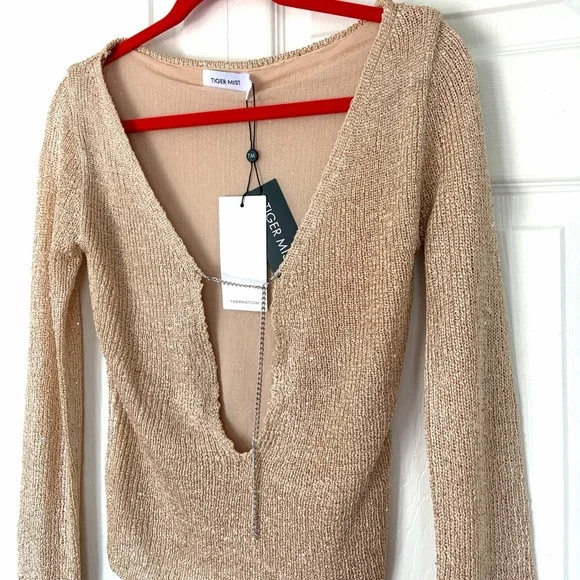 Tiger Mist Top Sweater Connell Top Gold size Small - Picture 9 of 16